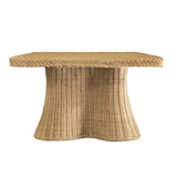 Britney Scalloped Rattan Coffee Table | Worlds Away at Fig Linens and Home - Side View
