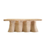 Britney Scalloped Rattan Coffee Table | Worlds Away at Fig Linens and Home - Straight View