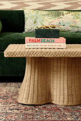 Britney Scalloped Coffee Table | Worlds Away Rattan Coffee Tables at Fig Linens and Home Lifestyle 2