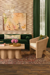 Britney Scalloped Coffee Table | Worlds Away Rattan Coffee Tables at Fig Linens and Home Lifestyle 3