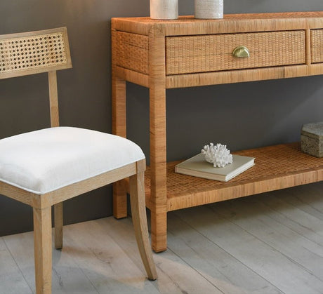 Britta Cerused Oak Klismos Dining Chair by Worlds Away - Lifestyle - Fig Linens and Home