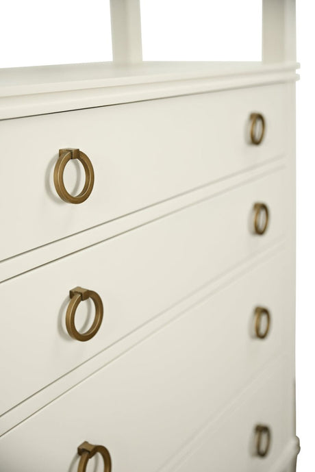Worlds Away Brooke Antique White Etagere at Fig Linens and Home - Detail 3