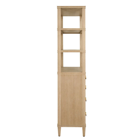 Worlds Away Brooke Cerused Oak Etagere at Fig Linens and Home - Side