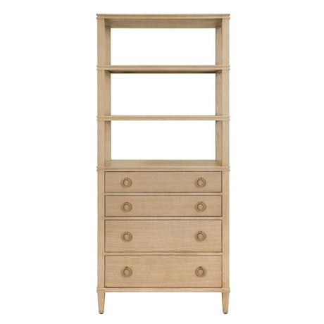 Worlds Away Brooke Cerused Oak Etagere at Fig Linens and Home - Front