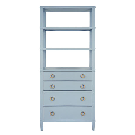 Worlds Away Brooke Light Blue Etagere at Fig Linens and Home - Front