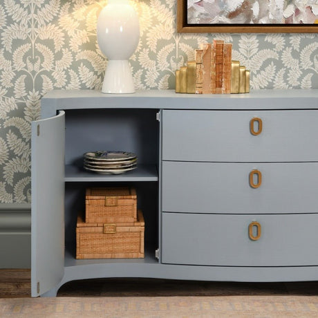 Worlds Away Bruno Small Woven Rattan Box | Decorative Boxes at Fig Linens and Home - Lifestyle 1