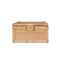 Bruno Small Woven Rattan Box Worlds Away at Fig Linens and Home - Front View