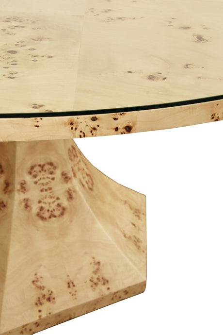 Bryce Burlwood Dining Table by Worlds Away at Fig Linens and Home - Detail 1