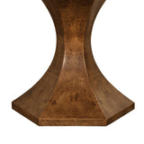 Bryce Dark Burl Wood Dining Table by Worlds Away at Fig Linens and Home - Detail of Pedestal Base