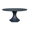 Bryce Navy Blue Round Dining Table by Worlds Away at Fig Linens and Home 1