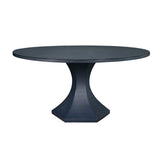 Bryce Navy Blue Round Dining Table by Worlds Away at Fig Linens and Home 1