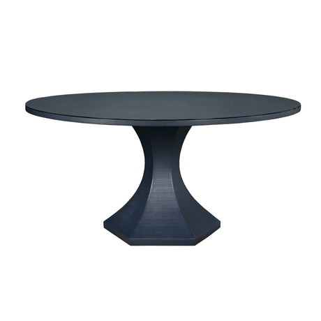 Bryce Navy Blue Round Dining Table by Worlds Away at Fig Linens and Home 1