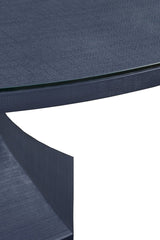 Bryce Navy Blue Dining Table by Worlds Away at Fig Linens and Home - Detail 1