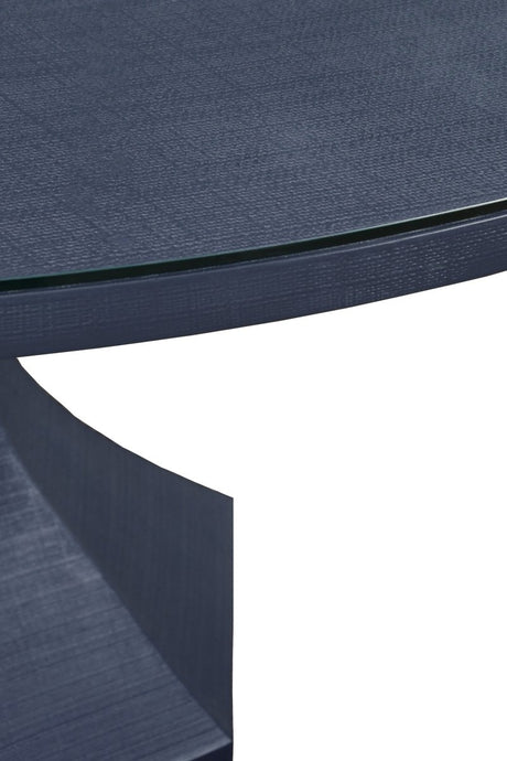 Bryce Navy Blue Dining Table by Worlds Away at Fig Linens and Home - Detail 1
