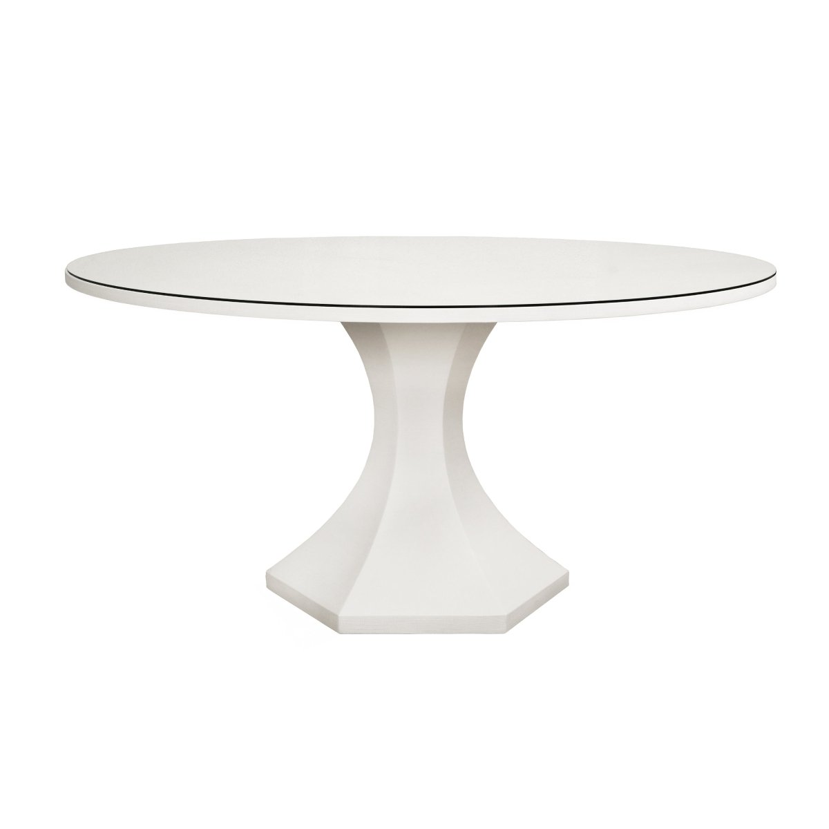Bryce White Dining Table by Worlds Away | Pedestal Table at Fig Linens and Home