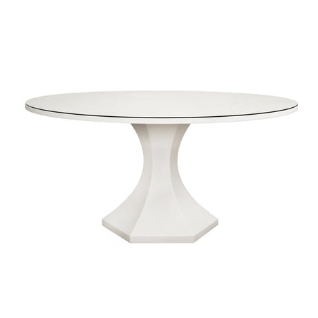 Bryce White Dining Table by Worlds Away | Pedestal Table at Fig Linens and Home