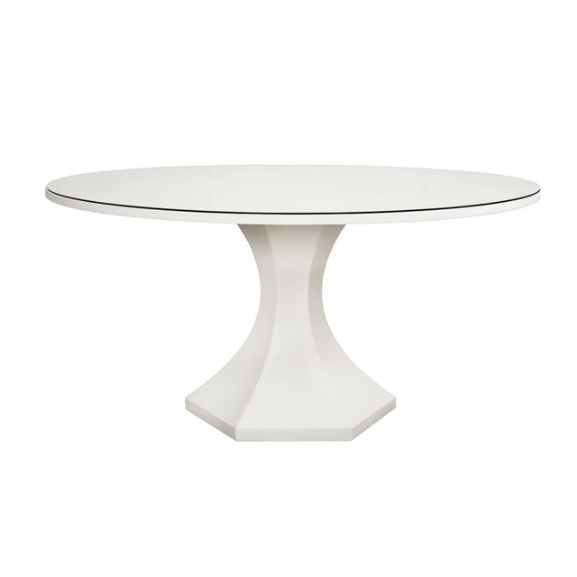 Bryce White Dining Table by Worlds Away | Pedestal Table at Fig Linens and Home
