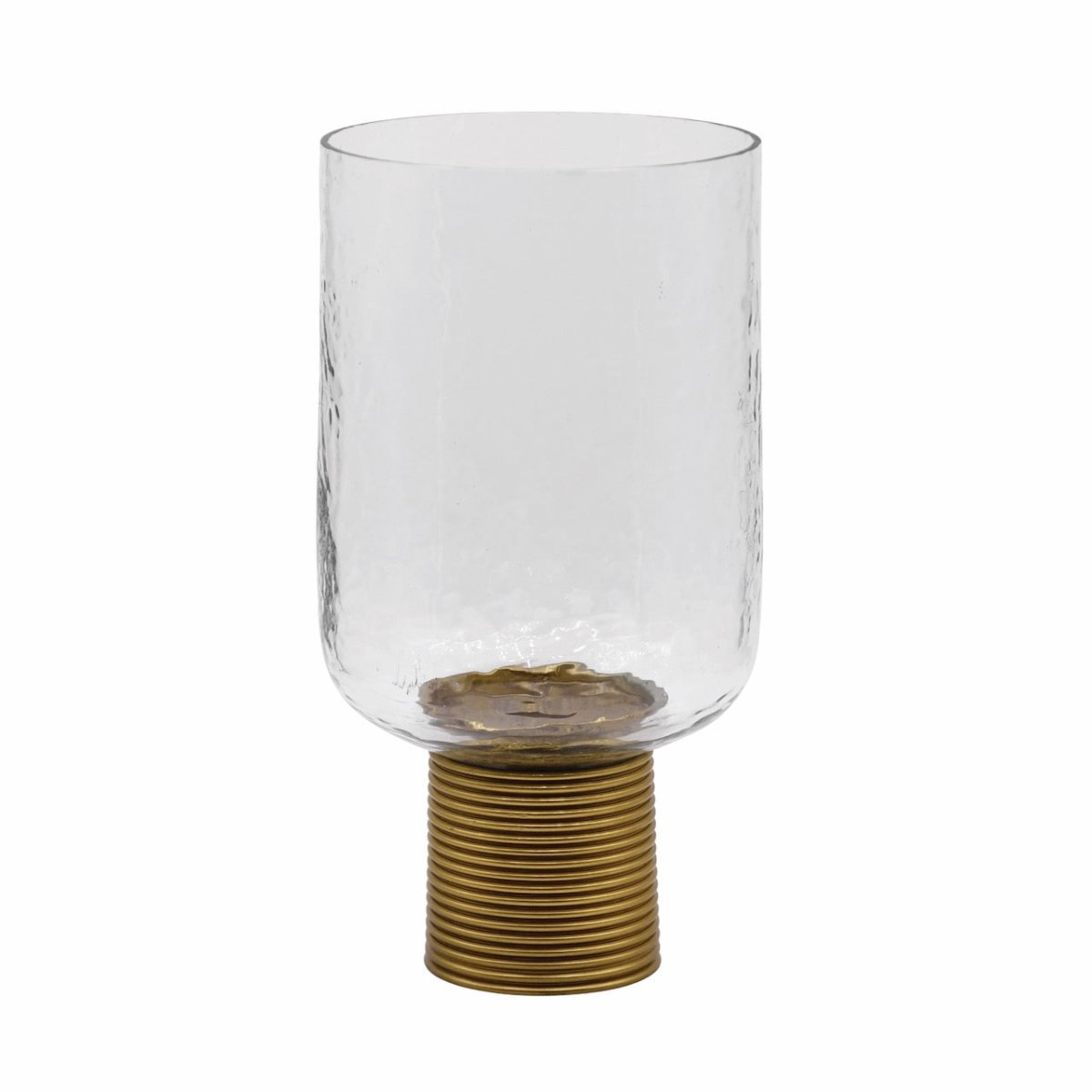 Cadey Large Candle Holder | Worlds Away Clear Glass Votive Pillar Holder at Fig Linens and Home
