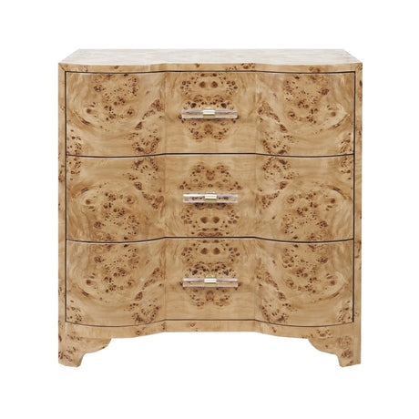 Calvin Burlwood Side Table by Worlds Away at Fig Linens and Home - Front View