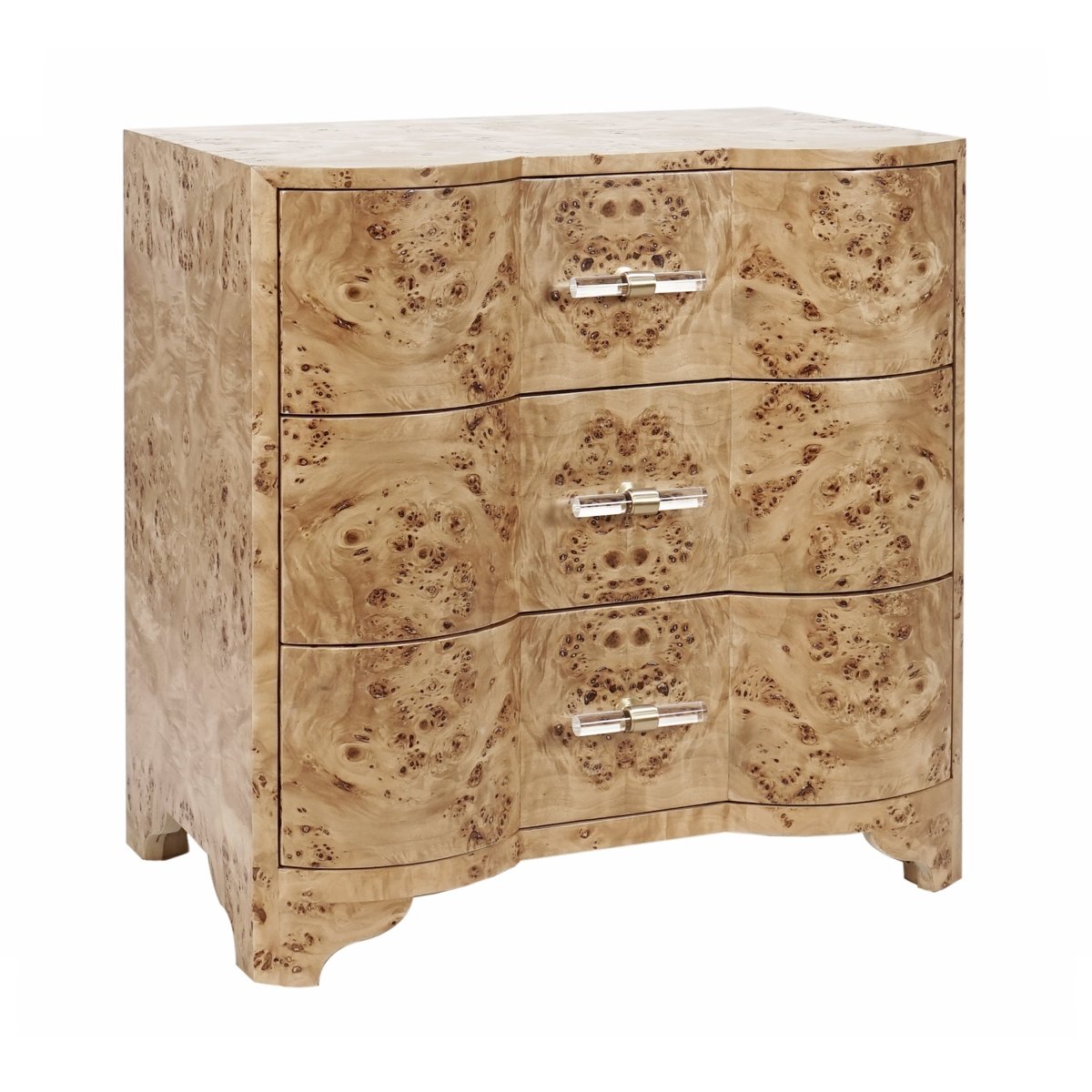 Calvin Burlwood Side Table by Worlds Away at Fig Linens and Home - Angle View