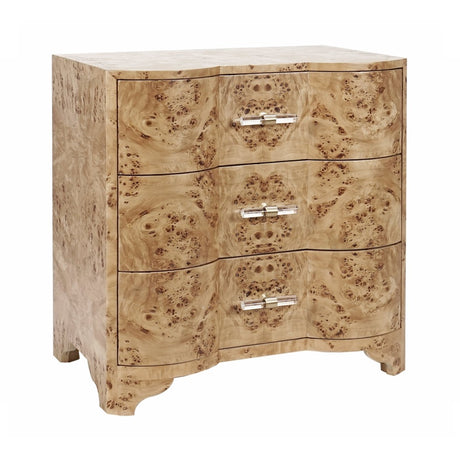 Calvin Burlwood Side Table by Worlds Away at Fig Linens and Home - Angle View