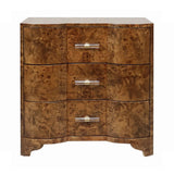 Calvin Dark Burlwood Side Table | Worlds Away at Fig Linens and Home - Front of Chest View 1