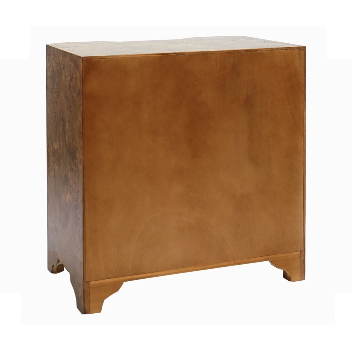 Calvin Dark Burlwood Side Table | Worlds Away at Fig Linens and Home - Back of Chest View 1