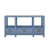 Campbell Blue Console Table by Worlds Away | Decorator Furniture at Fig Linens and Home Front View