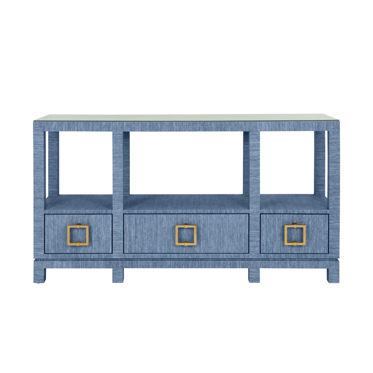 Campbell Blue Console Table by Worlds Away | Decorator Furniture at Fig Linens and Home Front View