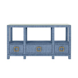 Campbell Blue Console Table by Worlds Away | Decorator Furniture at Fig Linens and Home Front View