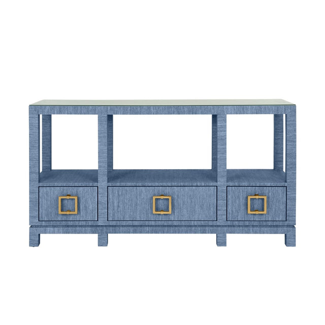 Campbell Blue Console Table by Worlds Away | Decorator Furniture at Fig Linens and Home Front View