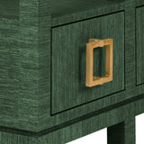 Campbell Green Console Table by Worlds Away | Hardware Detail View at Fig Linens and Home 2