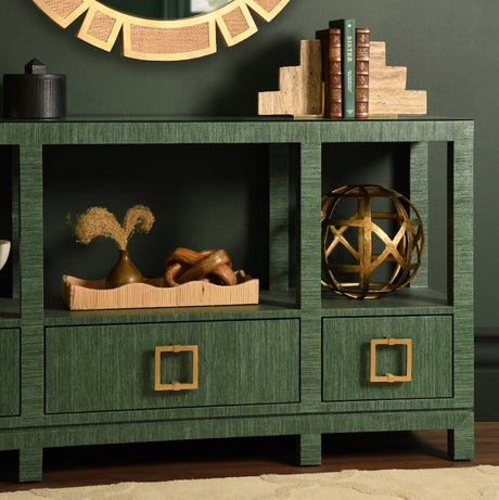 Campbell Green Console Table by Worlds Away | Lifestyle View at Fig Linens and Home 2