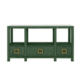 Campbell Green Console Table by Worlds Away | Front View at Fig Linens and Home