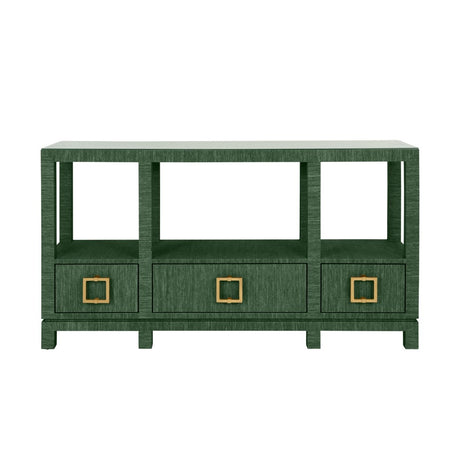 Campbell Green Console Table by Worlds Away | Front View at Fig Linens and Home