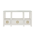 Campbell White Console Table by Worlds Away - Front View at Fig Linens and Home