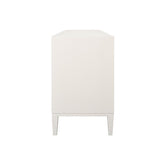 Carmack White Side Table by Worlds Away at Fig Linens and Home - Side View