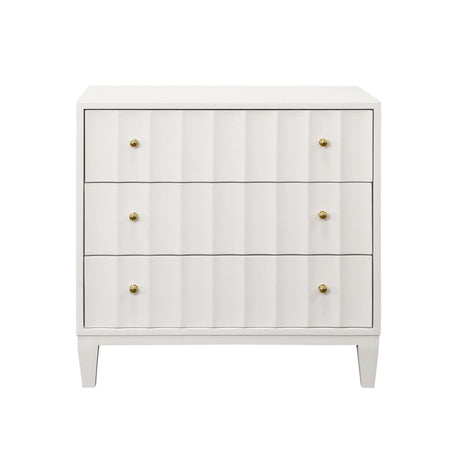Carmack White Side Table by Worlds Away at Fig Linens and Home - View 1