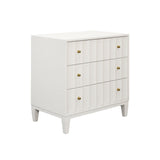 Carmack White Side Table by Worlds Away at Fig Linens and Home - View 3