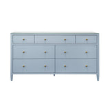 Carnegie Light Blue Cabinet by Worlds Away 34"H x 62"W x 20"D Light Blue at FIG LINENS AND HOME 1