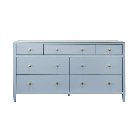 Carnegie Light Blue Cabinet by Worlds Away 34"H x 62"W x 20"D Light Blue at FIG LINENS AND HOME 1