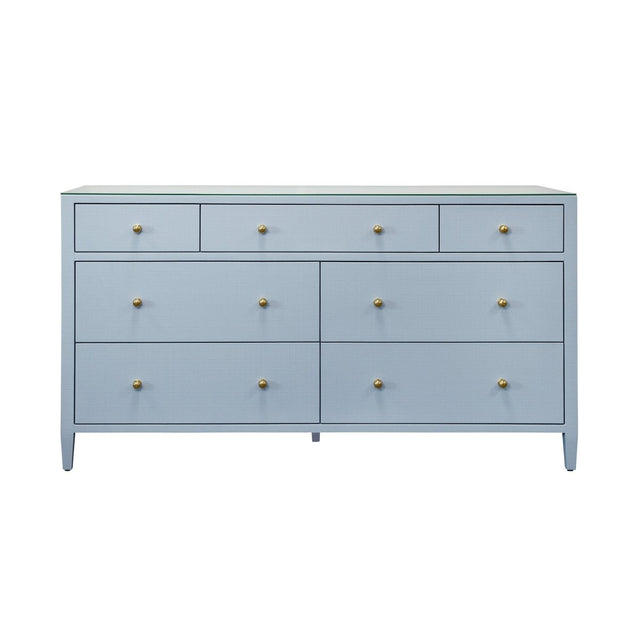 Carnegie Light Blue Cabinet by Worlds Away 34"H x 62"W x 20"D Light Blue at FIG LINENS AND HOME 1