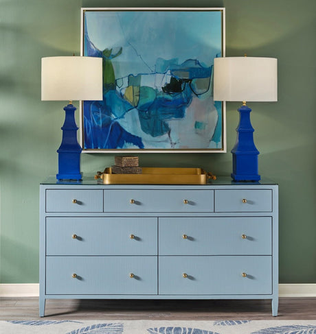 Carnegie Light Blue Cabinet by Worlds Away - Lifestyle Photo at Fig Linens and Home