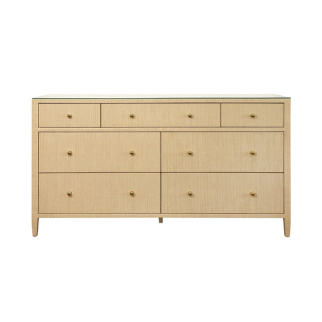 Carnegie Natural Cabinet by Worlds Away 34"H x 62"W x 20"D Natural at FIG LINENS AND HOME 1