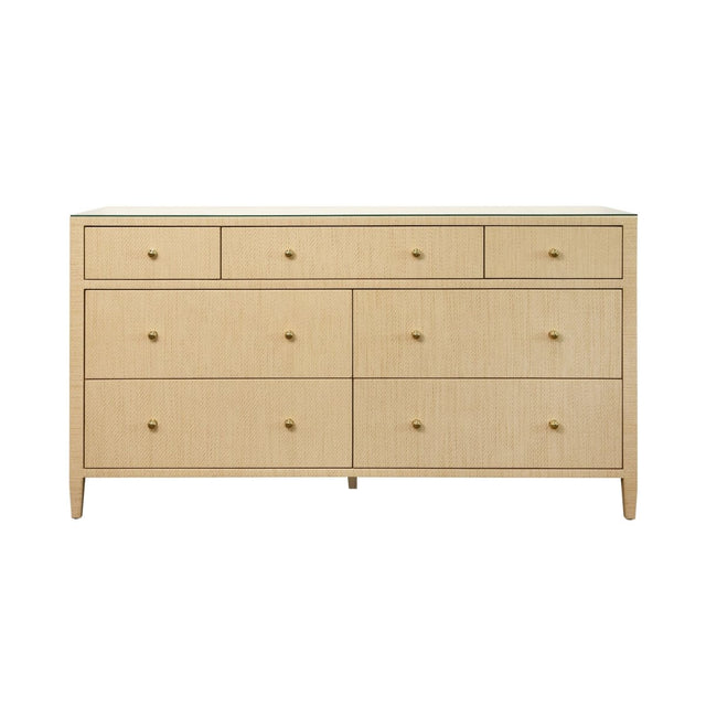 Carnegie Natural Cabinet by Worlds Away 34"H x 62"W x 20"D Natural at FIG LINENS AND HOME 1