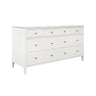 Worlds Away Carnegie White Cabinet | Dressers & Chests at Fig Linens and Home - Side View