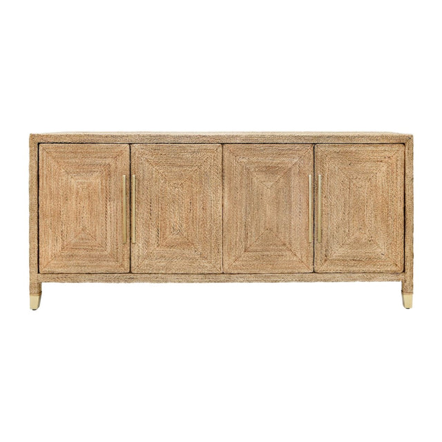 Casey Rope Buffet Cabinet | Worlds Away Dining Console at Fig Linens and Home - Front View