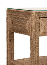 Cassie Natural Rope Console Table | Worlds Away Coastal Furniture at Fig Linens and Home - Detail 2
