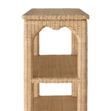 Cavalier Rattan Etagere by Worlds Away at Fig Linens and Home - Shelf View