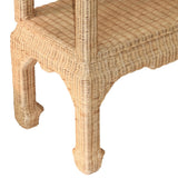 Cavalier Rattan Etagere by Worlds Away at Fig Linens and Home - Detail of Leg View